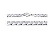 Doma Jewellery SSSSN01524 Stainless Steel Necklace Curb Style 6.3 mm. Length 20 1 24 in.