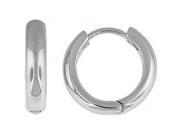 Doma Jewellery DJS02297 Sterling Silver Rhodium Plated Earrings Huggy