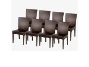 TKC Napa Armless Dining Chairs Espresso 8 Piece