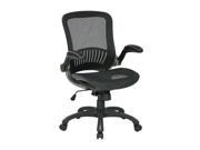 OSP Office Black Chair with Titanium Finish