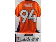 Real Deal Memorabilia DeWareJ Demarcus Ware Autographed Denver Broncos Custom Jersey