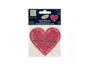 Bulk Buys Cg376 Love Chipboard Spinner Sticker With Glitter Accents Pack Of 24