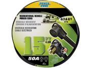 Power Zone ORV5063815 Rv Power Cord 6 By 3 8 By 1 15 Ft. Stow 50A