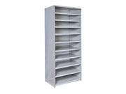 Hallowell 452C 12PL AM MedSafe Antimicrobial Hi Tech Shelving 36 in. W x 12 in. D x 87 in. H 711 Platinum 11 Adjustable Shelves