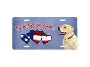 Carolines Treasures LH9521LP Woof If You Love America Labrador License Plate