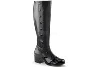 Funtasma RET306_BPU BPT 6 Spectator Knee High Boot with Faux Buttons Black Size 6