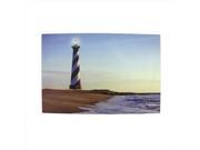 NorthLight 23.5 in. Battery Operated 1 LED Sunrise Lighthouse Scene Canvas Wall Hanging