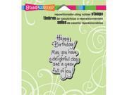 Stampendous CRH306 Stampendous Cling Rubber Stamp 3.5 in. x 4 in. Sheet Delightful Birthday
