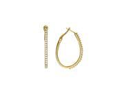 Fine Jewelry Vault UBNER40330Y14D05050 Diamonds Hoop Earrings for Women in 14K Yellow Gold 0.50 CT TDW April Birthstone Jewelry
