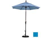 March Products GSCUF758117 5401 7.5 ft. Fiberglass Market Umbrella Collar Tilt Bronze Sunbrella Pacific Blue