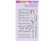 Stampendous SSC1204 Stampendous Perfectly Clear Stamps 4 in. x 6 in. Sheet Spanish Loving Messages