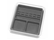 Whitmor 6483 4360 GREY 16 Section Grey Clear Stacking Jewelry Tray