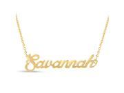SuperJeweler Savannah Nameplate Necklace In Gold