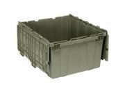 QUANTUM STORAGE SYSTEMS QDC2420 12 Attached Lid Container 2.44 cu ft Gray
