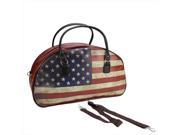 NorthLight 20.25 in. Decorative Vintage Style American Flag Travel Bag Purse