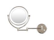 Rucci M950 1x and 7x Magnification Chrome Wallmount Led Lighted Mirror