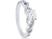 Doma Jewellery SSRZ6997 Sterling Silver Ring With Cubic Zirconia Size 7