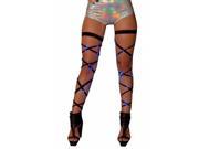 Roma Costume 3244 Blk Blue O S Light up 100 in. Leg Straps Black Blue One Size
