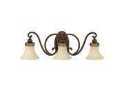 Feiss VS11203 WAL Edwardian 3 Light Vanity Fixture Walnut