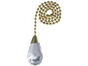 Westinghouse 77088 12 in. Brass Clear Acrylic Pull Chain