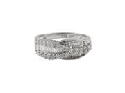 Dlux Jewels Sterling Silver Cubic Zirconia Ring 8 in.