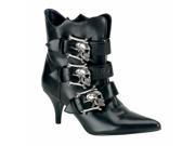 Pleaser Day Night FS1020_BS_PC 7 1.5 in. Dual Platform Floral Cut Out Front Lace Up Ankle Boot Black Size 7