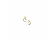 Fine Jewelry Vault UBNER40604AGVYCZ April Birthstone CZ Double Circle Earrings in 18K Yellow Gold Vermeil 0.75 CT TGW 94 Stones