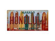 Smart Blonde LP 7834 Honolulu Surfboards Hawaii State Background Novelty Metal License Plate