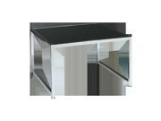 Avenue 6 Office Star YLD17 Yield 28 in. Accent Corner Table with Glass Top Black