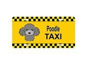 Carolines Treasures BB1383LP Silver Gray Poodle Taxi License Plate