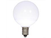 NorthLight Pure White Ceramic LED G40 Christmas Replacement Bulbs 25 Pack