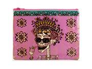 Frontier Natural Products 229049 Blue Q Day of the Dead Zipper Pouch