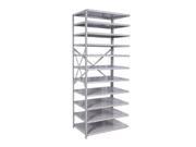 Hallowell A471C 24PL AM MedSafe Antimicrobial Hi Tech Shelving 48 in. W x 24 in. D x 87 in. H 711 Platinum 11 Adjustable Shelves
