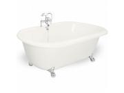 American Bath Factory T080F CH B Celine 70 in. Bisque Acrastone Bath Tub Small