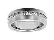 Doma Jewellery SSGMR018 Stainless Steel Eternity Ring With CZ