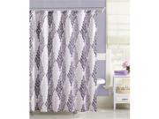 Luxury Home Magnolia Shower Curtain Purple 72 x 72 in.