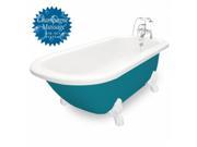 American Bath Factory T051B WH R P Champagne Trinity 60 in. Splash Of Color Acrastone Air Bath Tub Large