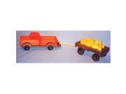 THE PUZZLE MAN TOYS W 2084 Wooden Play Farm Series Accessories Special Pick Up Truck Wagon 16 Bales of Straw