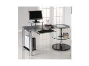 Innovex Home Products DP1225G29 Orbit Computer Desk Black Clear