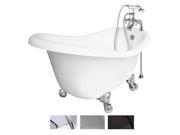 American Bath Factory T010B SN Ascot Bathtub Faucet White