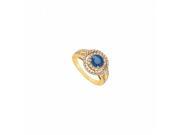 Fine Jewelry Vault UBJ8284Y14DS 101RS7 Sapphire Diamond Engagement Ring 14K Yellow Gold 1.25 CT Size 7