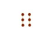 Fine Jewelry Vault UBERBK7155Y14GR 14K Yellow Gold Bezel Set Garnet Fashion Station Earrings with 5 Carat Total Gem Weight