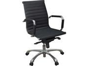Regency 1015BK Solace Executive Black Leather Chrome Swivel Chair