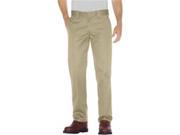 Dickies WP873KH 36 34 Mens Slim Straight Work Pant Khaki 36 34