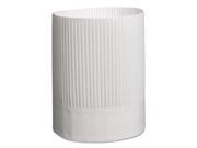 Rpp SCH9 9 in. Tall Stirling Fluted Chefs Paper Hats White