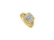 Fine Jewelry Vault UBNR84468AGVYCZ CZ Engagement Ring in Yellow Gold Vermeil