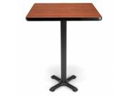 OFM XTC30SQ CHY Square Cafe Table X Style Base Cherry