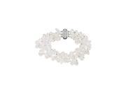 Fine Jewelry Vault UBBRS69345AGFW Freshwater Cultured Pearl with Crystal Beads Cluster Bracelet for Women