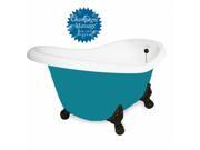 American Bath Factory T011A-OB-R-P & DM-7 Champagne Ascot 60 in. Splash Of Color Acrastone Tub & Drain, Old World Bronze Metal Finish, Large American Bath Factory T011A-OB-R-P & DM-7 Champagne Ascot 60 in. Splash Of Color Acrastone Tub & Drain, Old World Bronze Metal Finish, Large