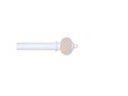 VersaillesHomeFashions S0232 56 1 in. Soho Rod Sets 32 86 in. With Frosted Twist Finial White